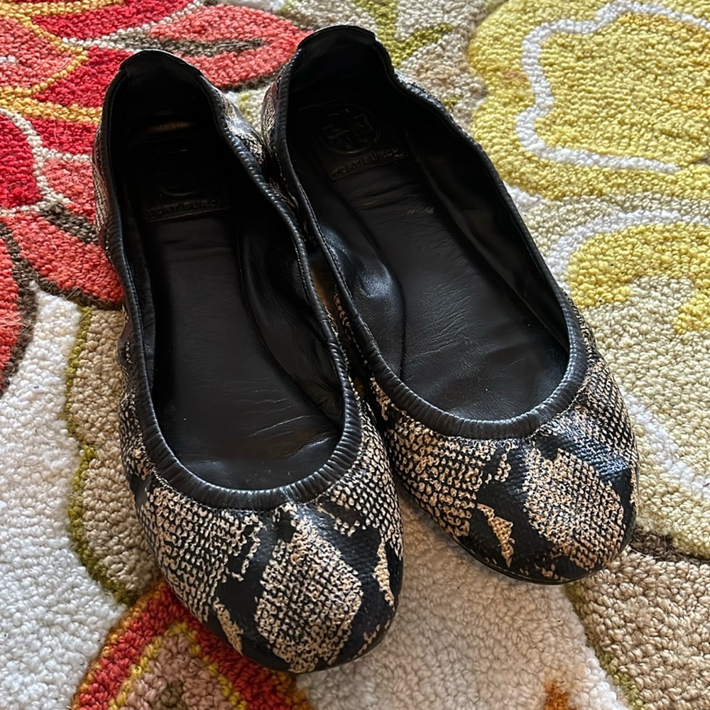 Tory Burch Snake Skin Ballet Flats